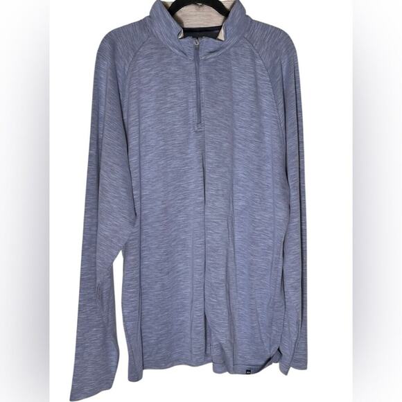 Fish‎ Hippie Rutland  1/4 Zip Heather Pullover Light Blue Size 3XL - Picture 1 of 6